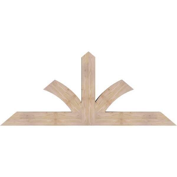 Ekena Millwork Richland Smooth Timber Gable Bracket, Douglas Fir, 72"W x 30"H x 5 1/2"D x 5 1/2"F, 10/12 Pitch GBW072X30X0606RIC00SDF - main